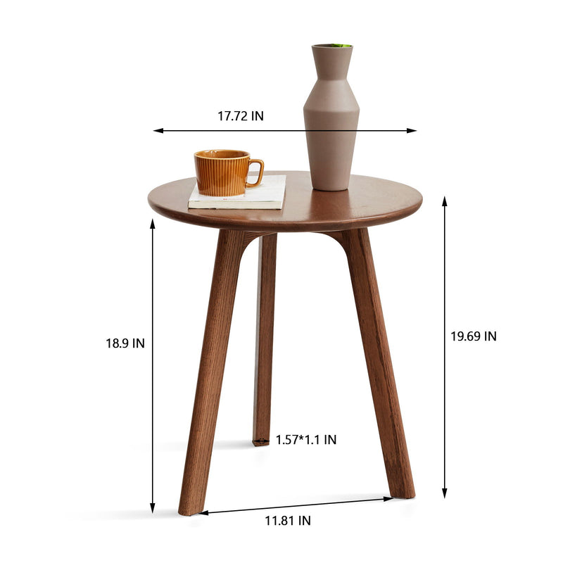 Round Small End Table, Side Table For Bedroom & Balcony