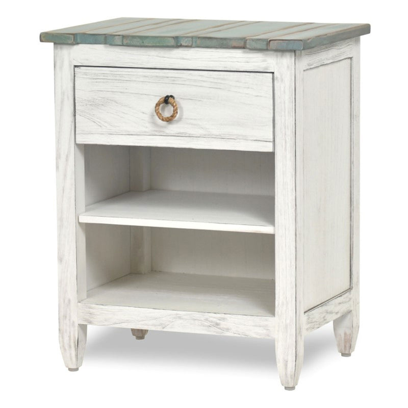 Blue Picket Fence Nightstand