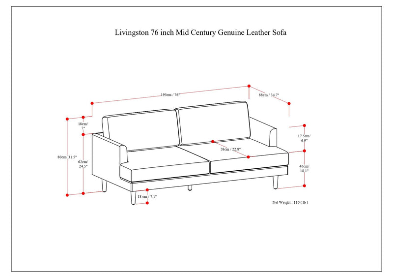 Livingston - 76" Sofa