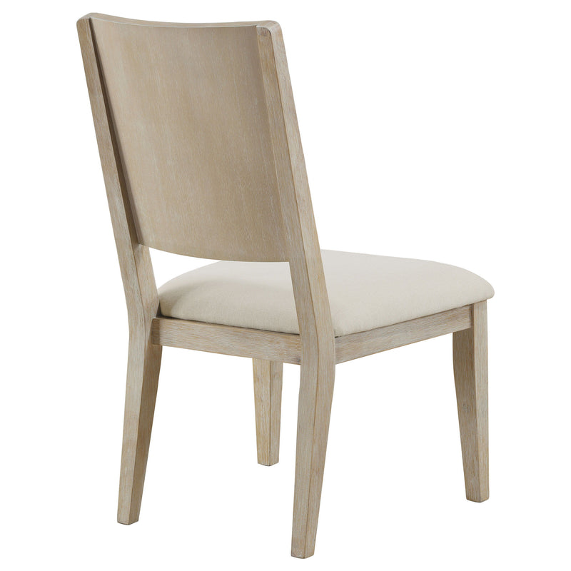 Trofello - Upholstered Dining Side Chair (Set Of 2) - White Washed And Beige