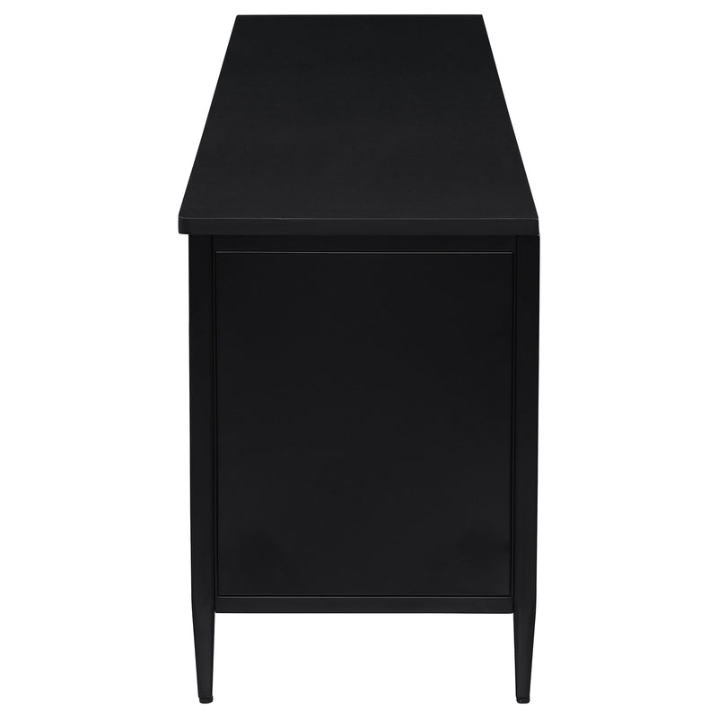 Amherst - 2-Door 70" Metal TV Stand Media Console - Black