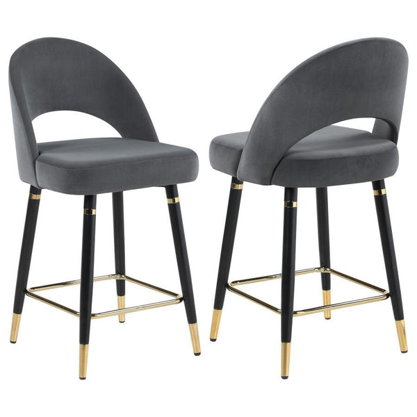 Lindsey - Arched Back Upholstered Counter Height Stools (Set of 2)