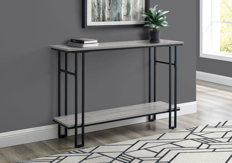 Accent Table, Console, Entryway, Narrow, Sofa, Living Room, Bedroom, Contemporary, Modern - Gray