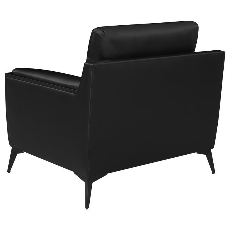 Moira - Upholstered Tufted Chair With Track Arms - Black