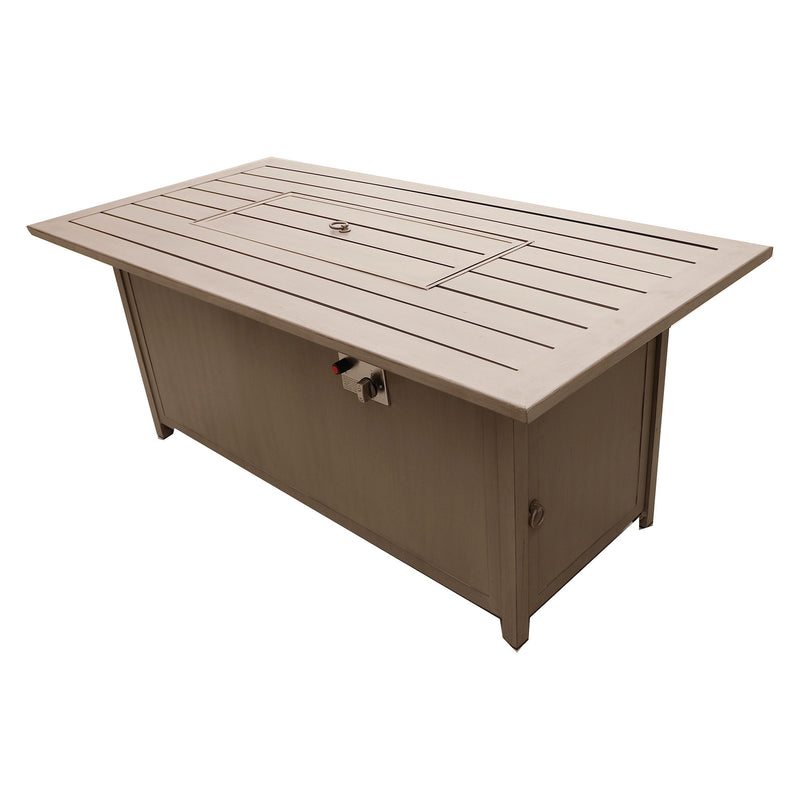 Aluminum Propane Outdoor Fire Pit Table With Lid