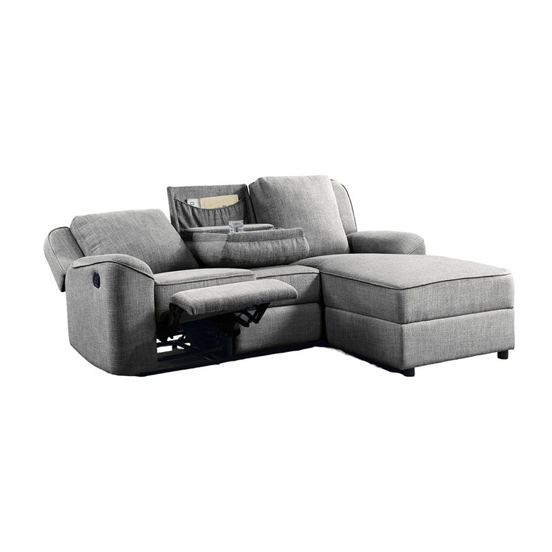 Destiny - Motion Sectional Sofa - Gray Linen