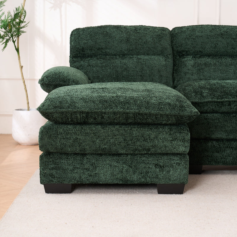 U-Shaped Profile Sofa, Including Two Single Seats And Two Chaise, Modular Sofa, Chenille Sofa