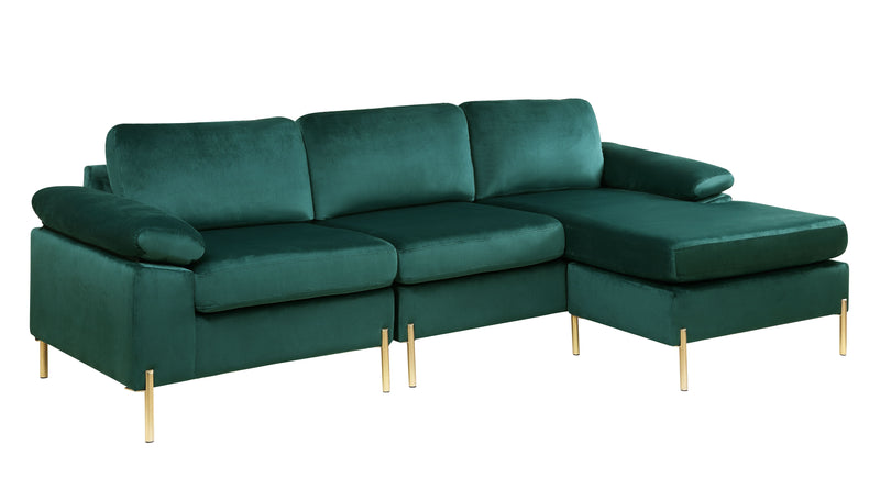 Shannon - Velvet Sectional Sofa With Chaise