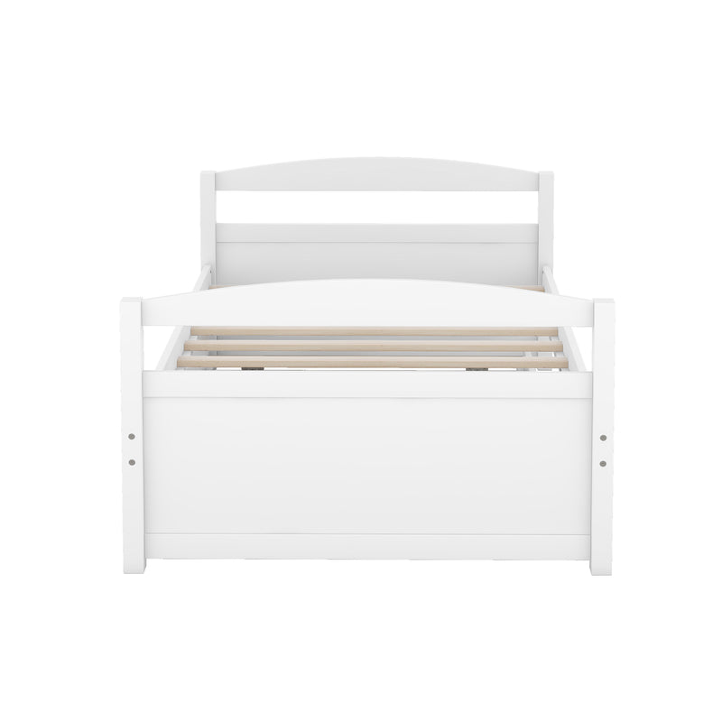 Twin Size Daybed with Trundle, White