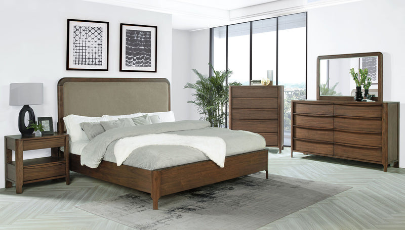 Maderia - 8-Drawer Dresser And Mirror - Walnut