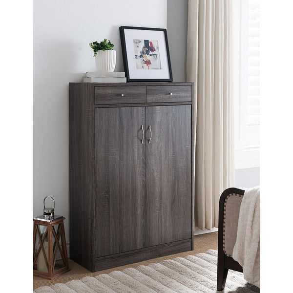 Shoe Cabinet - Distressed Grey
