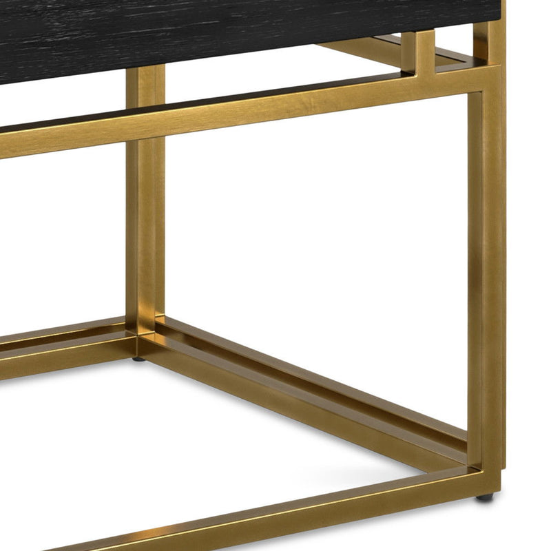 Macy - 2 Pieces Nesting Table - Black / Gold