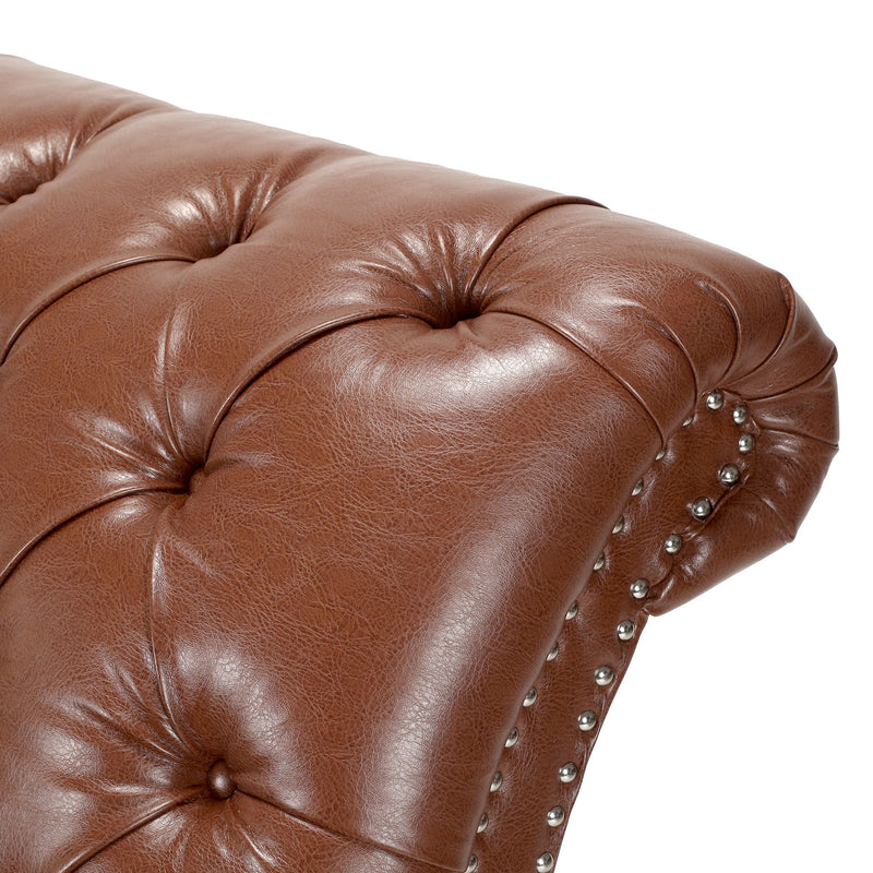 Tufted Armless Chaise Lounge