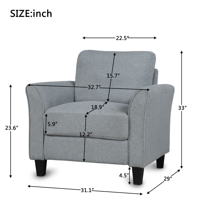 Living Room Furniture Armrest Single Sofa