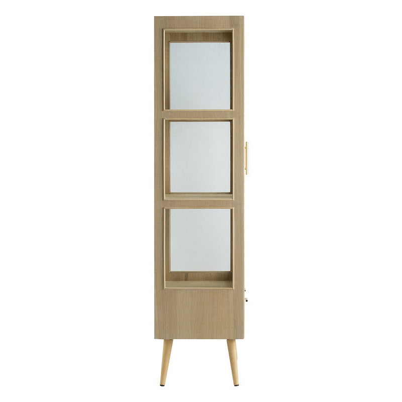 Tall Wooden Cabinet - Brown