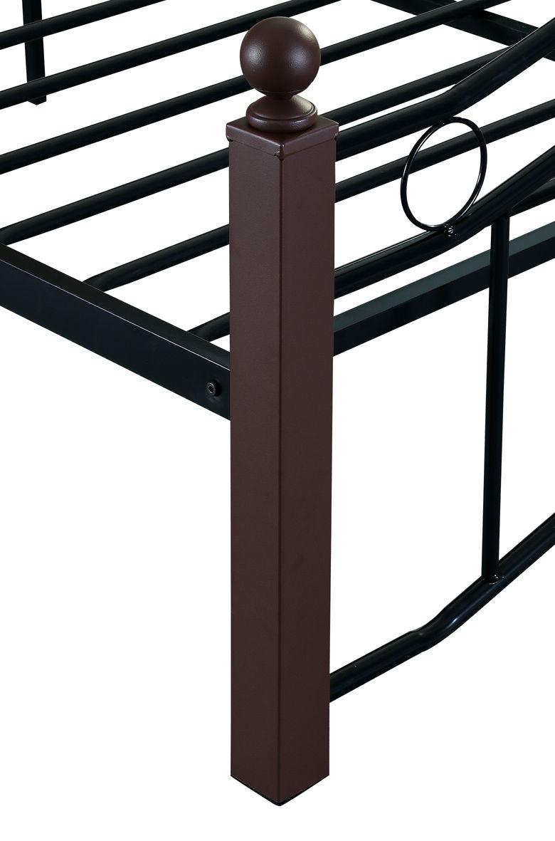 Full Metal Bed Frame With Headboard And Footboard - Black