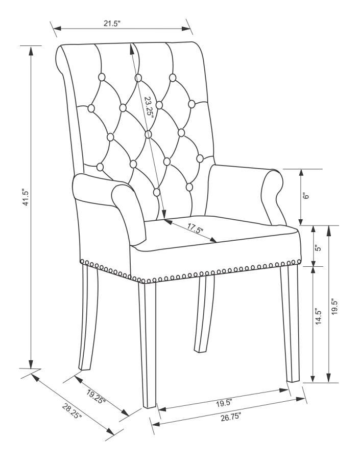 Alana - Upholstered Dining Arm Chair