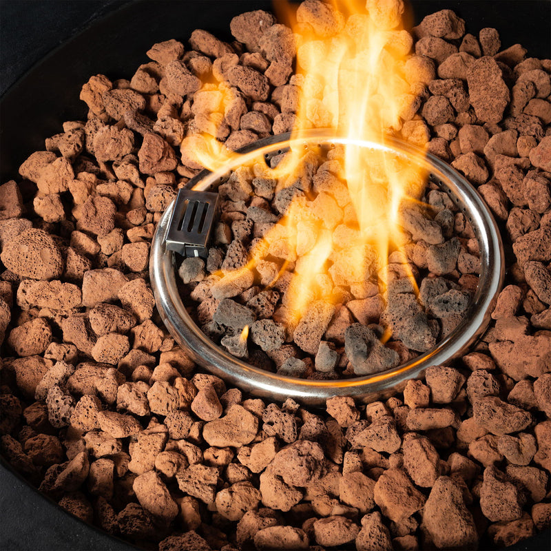 Concrete Gas Fire Pit Bowl - Brown