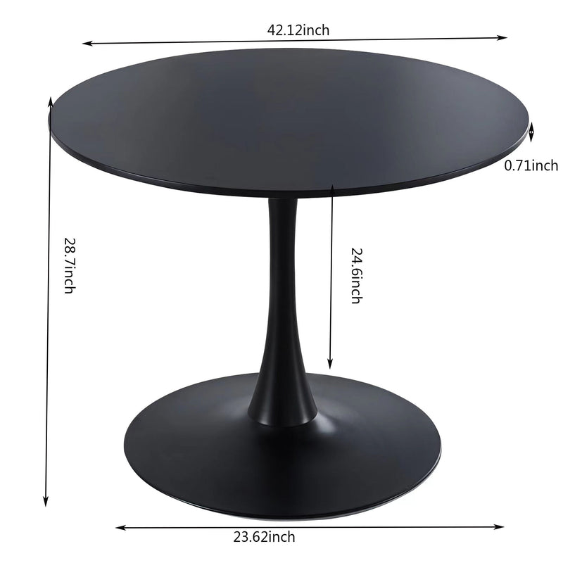 Tulip Table Mid-Century Dining Table With Round MDF Table Top, Pedestal Dining Table, End Table Leisure Coffee Table