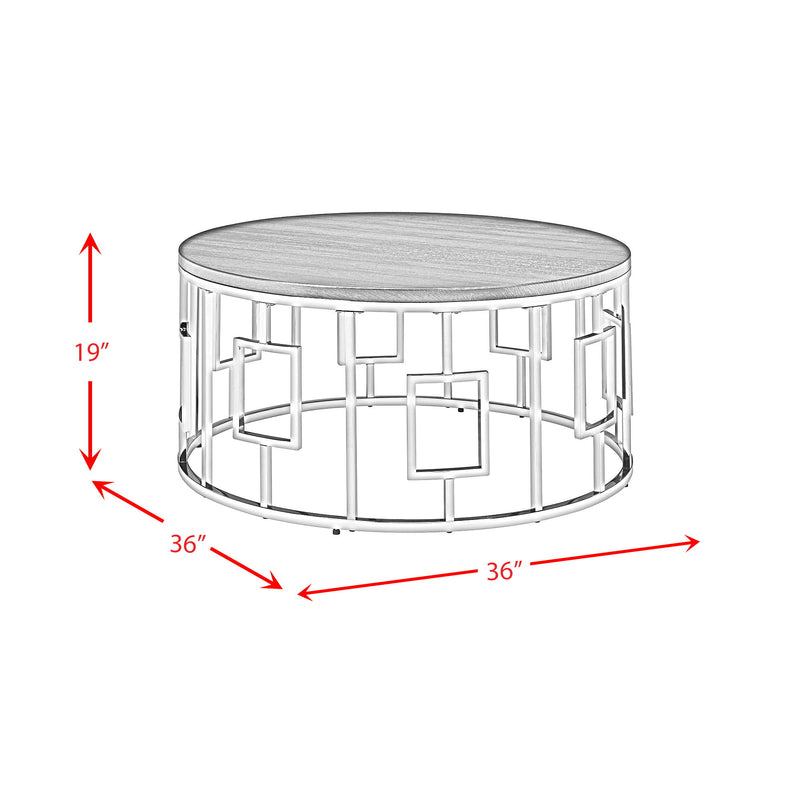 Ester - Round Coffee Table - Chrome - 36"