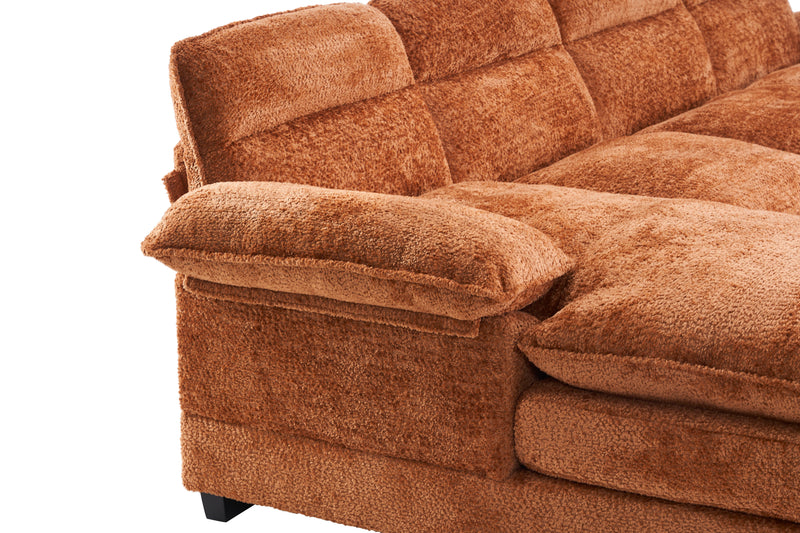 U-Shaped Profile Sofa, Including Two Single Seats And Two Chaise, Modular Sofa, Chenille Sofa