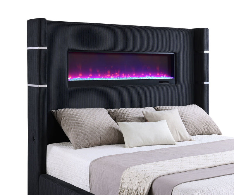 Tisdall - Upholstered  Fireplace Bed