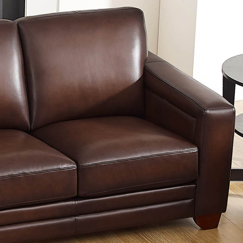 Alice - Leather Sofa - Caramel