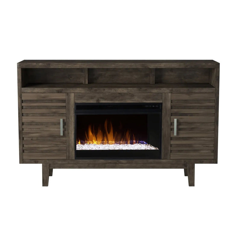 Avondale - 61" Electric Fireplace TV Console For TVs Up To 70" - Charcoal Brown