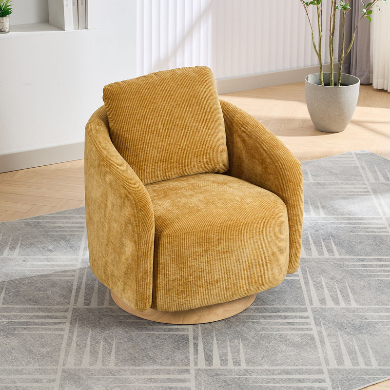 Swivel Accent Barrel Chair And Comfy Round Accent Single Sofa Chair, 360 Degree Club Chair, Lounge Armchair For Living Room Bedroom Nursery