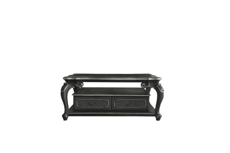 House - Delphine - Coffee Table - Clear Glass & Charcoal Finish