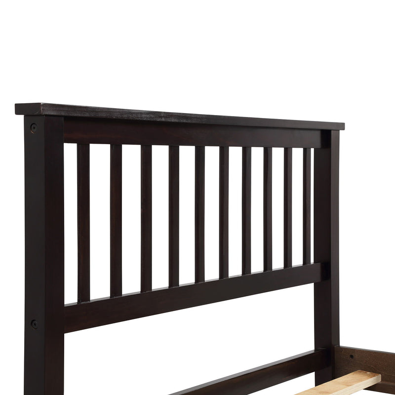 Twin Platform Bed With Headboard And Footboard - Espresso