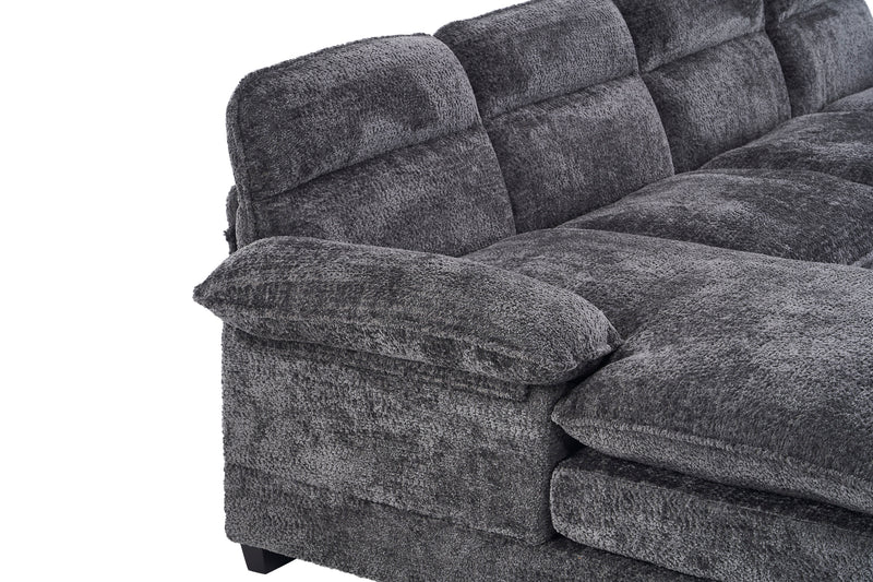 U-Shaped Profile Sofa, Including Two Single Seats And Two Chaise, Modular Sofa, Chenille Sofa