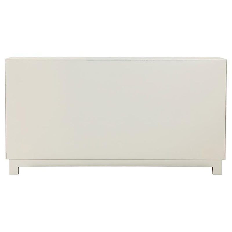 Voula - Rectangular 4-Door Accent Cabinet - White And Gold