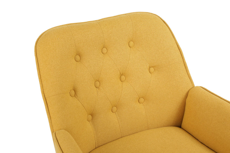 Modern Mid-Century Chair Linen Sherpa Armchair