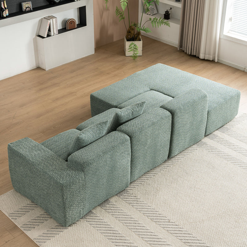 Sectional Sofa Full-Compressed Sofa Couch Free-Combined Sofa For Living Room