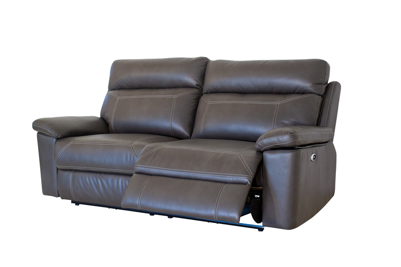 Sterling Power Grey Air Leather 3 Seater