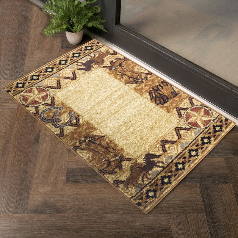 Tribes - 2'7" X 7'3" Southwest Area Rug - Beige