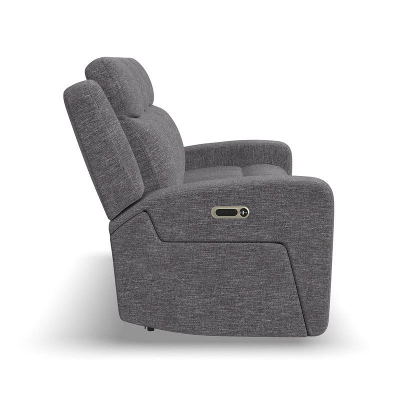 Ridge - Power Reclining Sofa With Power Headrests - Granite