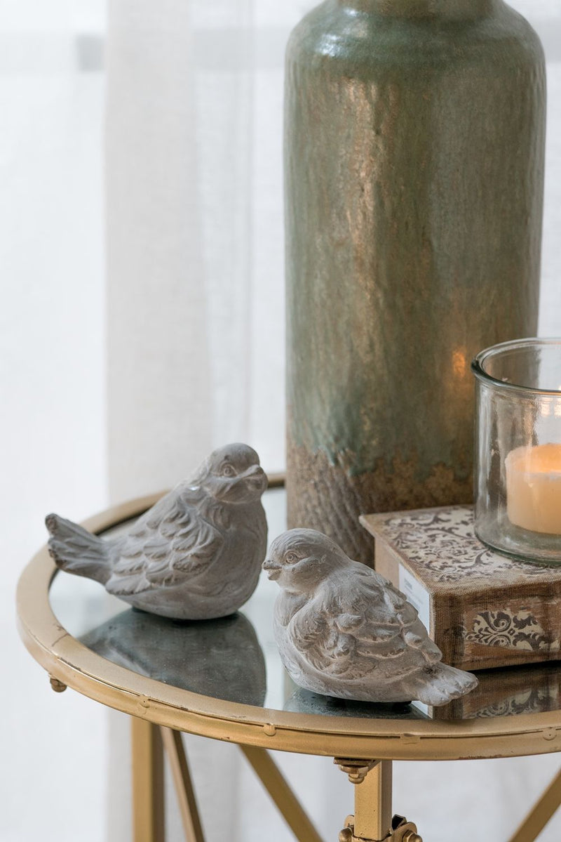 Skye Sparrow Bird Accents (Set of 2) - Antique Gray