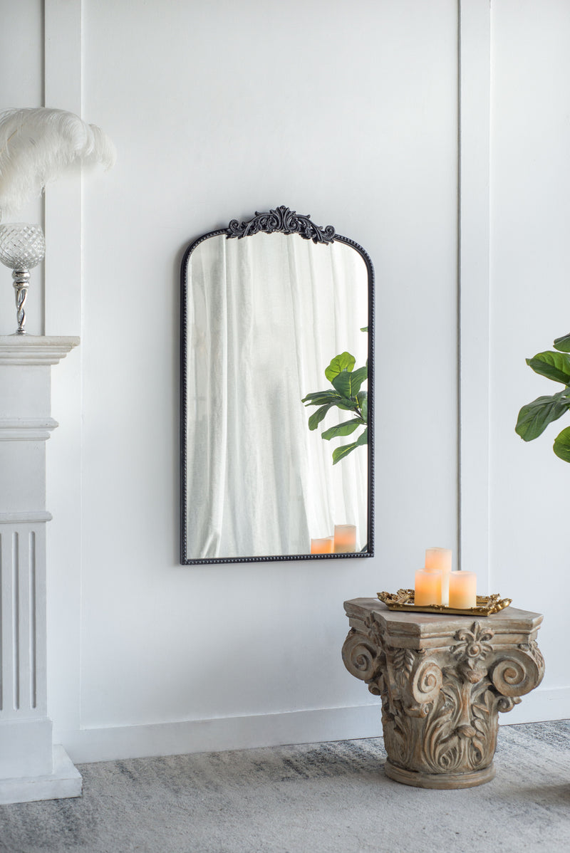 Classic Design Mirror With And Baroque Inspired Frame For Bathroom Or Entryway Console Lean Against Wall