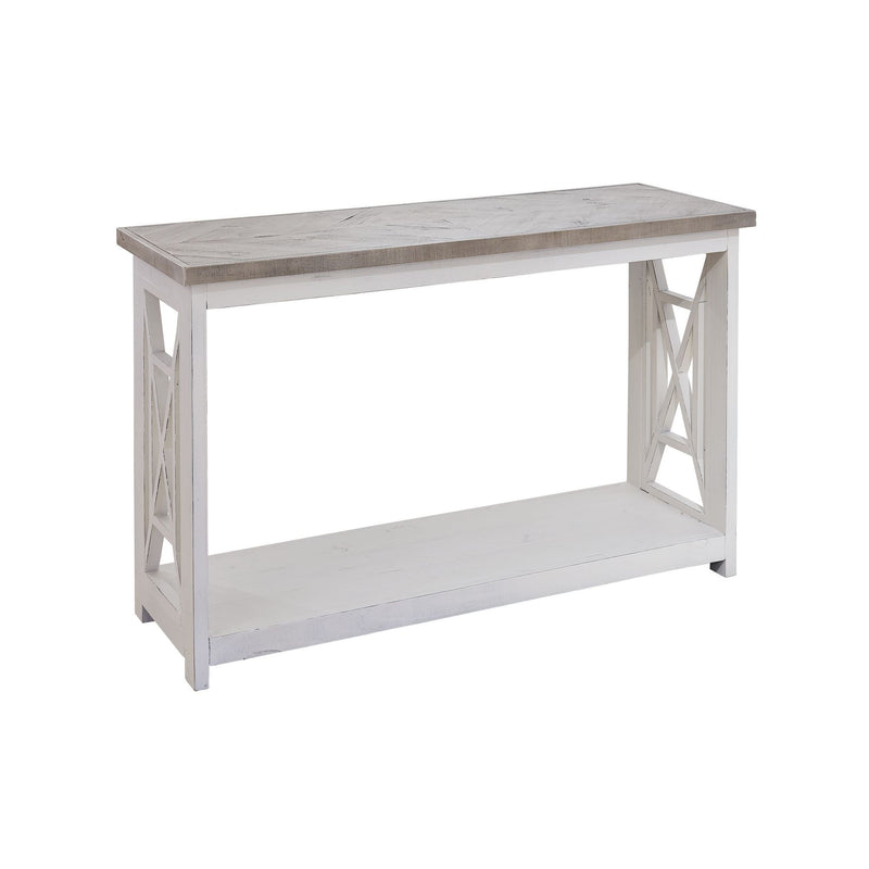 Justina - Sofa Table - White / Grey