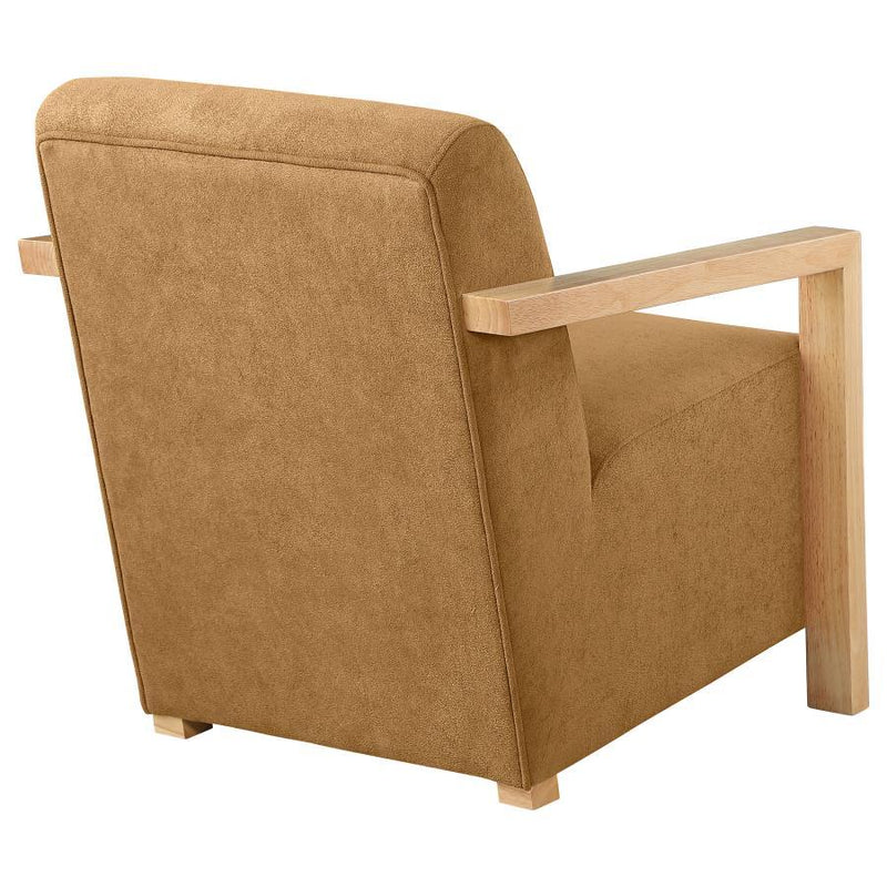 Diego - Upholstered Accent Arm Chair With Wood Arms