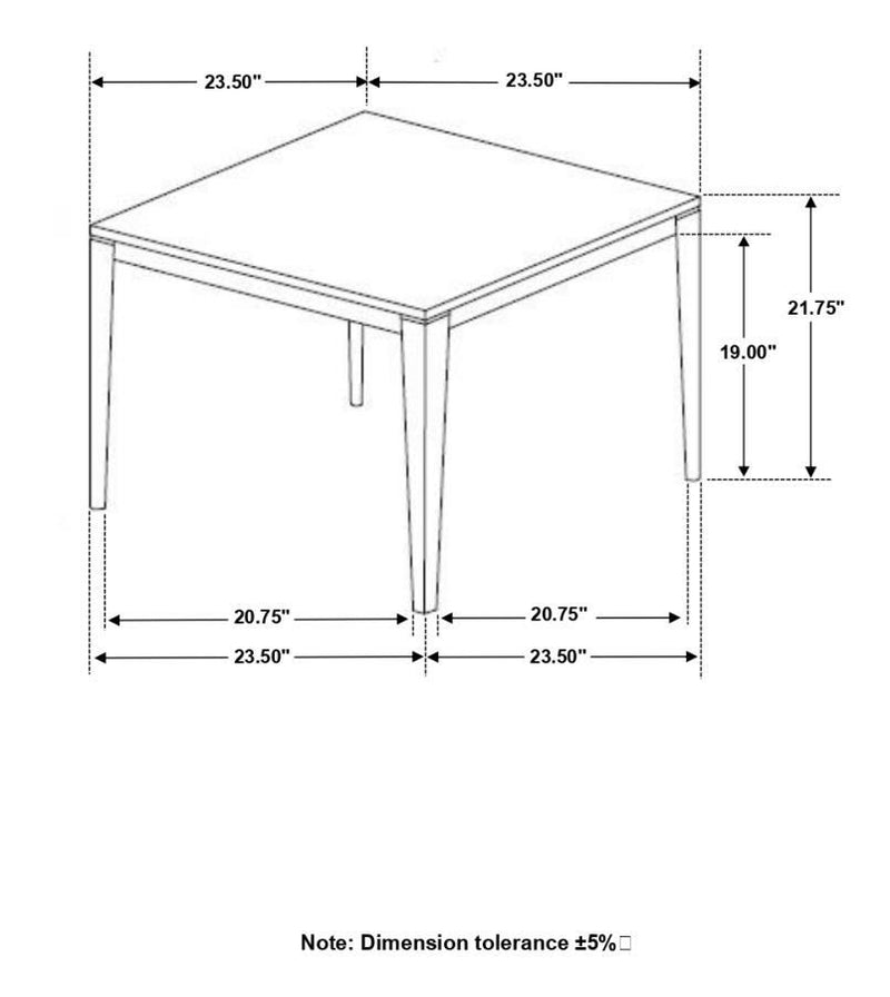 Mozzi - Square End Table Faux Marble - Gray And Black