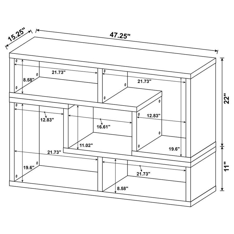 Velma - Convertible TV Console Bookcase