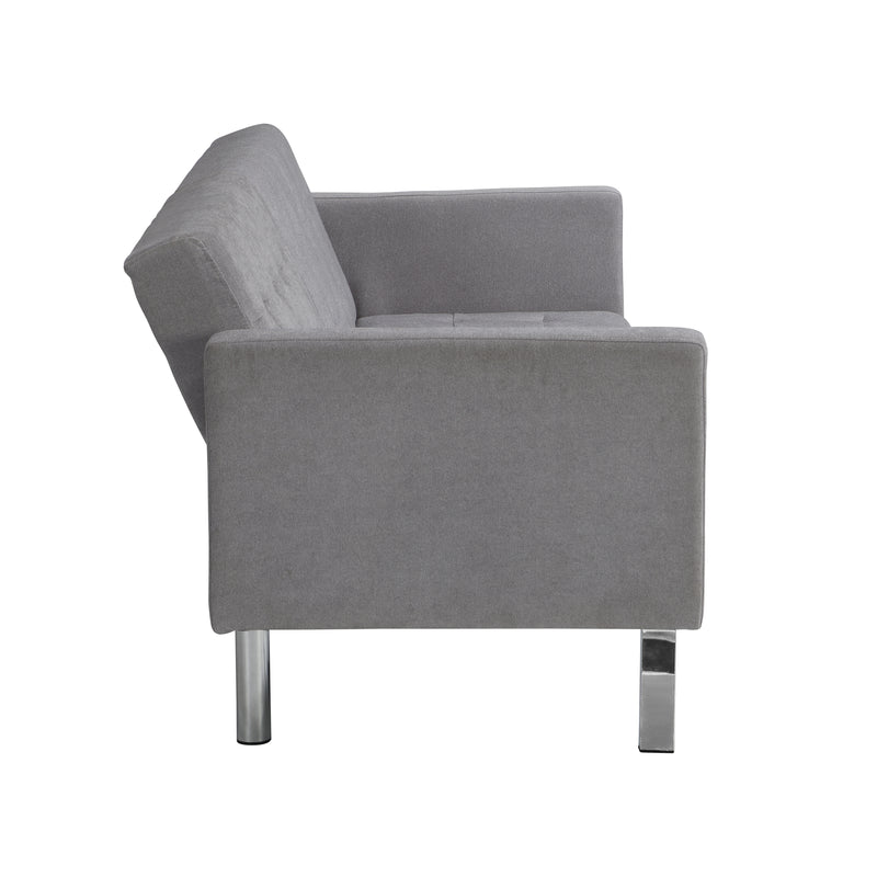 Sofa Bed Convertible Folding Light Grey Lounge Couch Loveseat Sleeper Sofa  Armrests Living Room Bedroom Apartment Reading Room