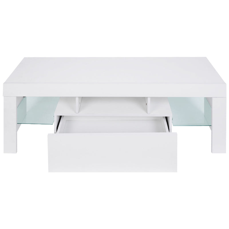 TV Stand With Storage 43" LED Modern TV Media Console Entertainment Center With Drawer TV Cabinet For Living Room Bedroom - White