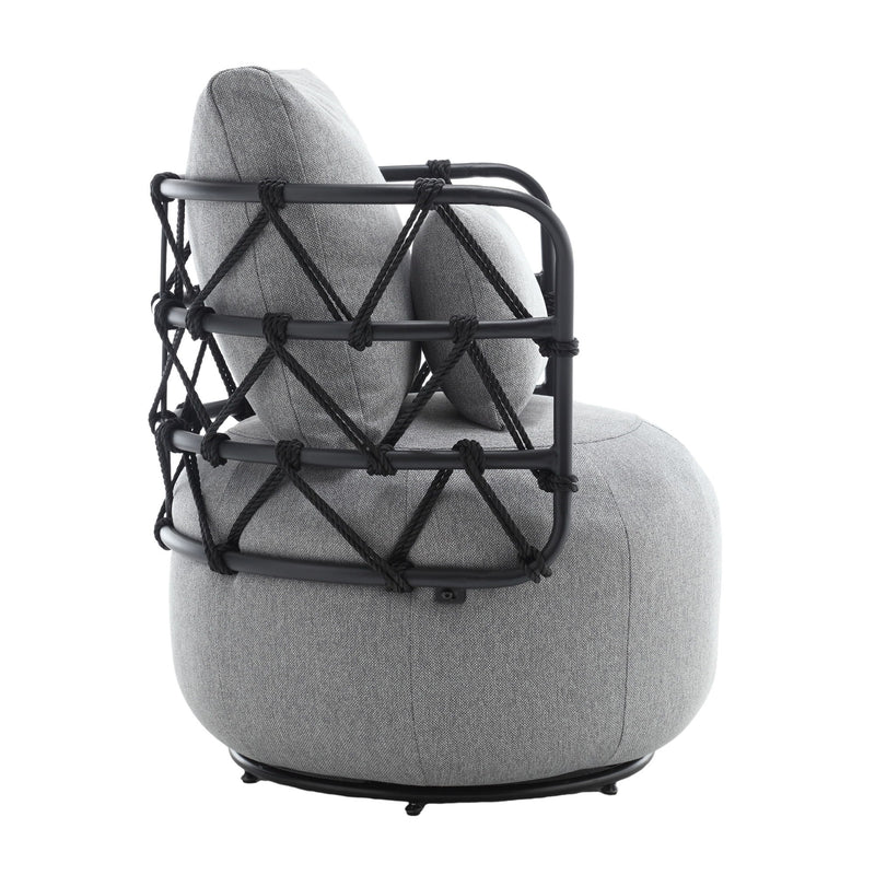 Coolmore - Upholstered Tufted Living Room Chair, Accent Chair With Metal Stand