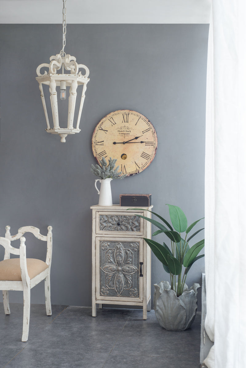 Vintage Design Wall Clock - Beige