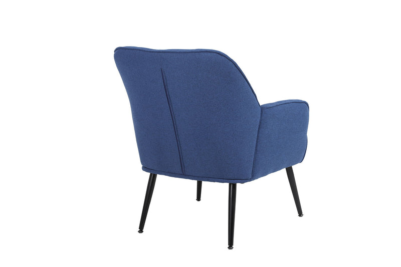 Modern Mid-Century Chair Linen Sherpa Armchair