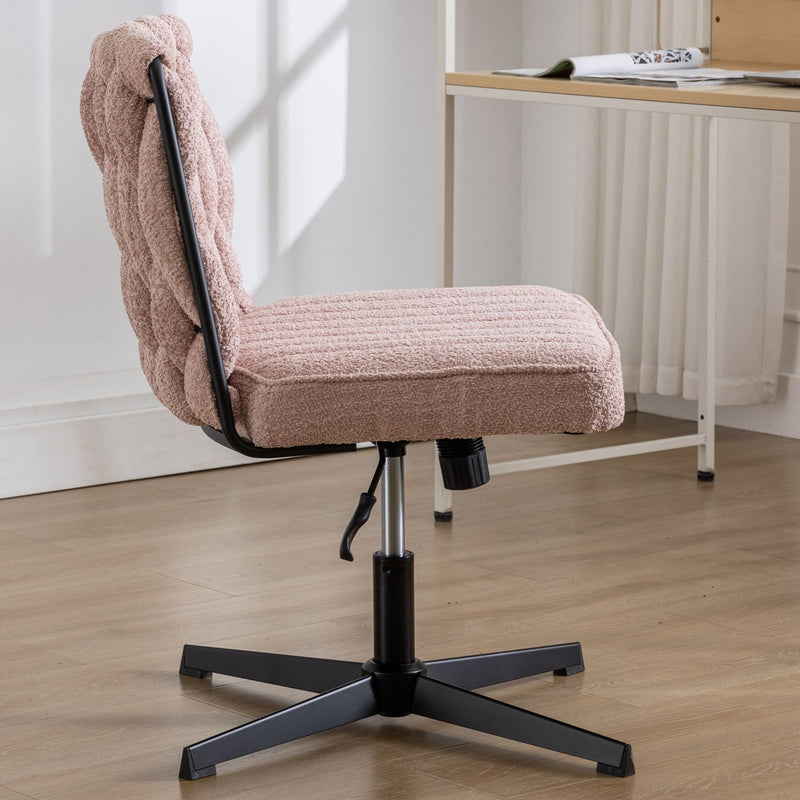 Armless Office Desk Chair No Wheels